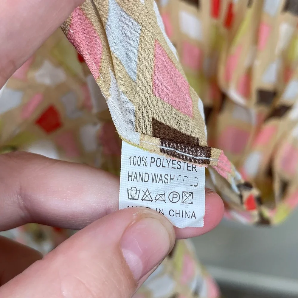 Vintage Geometric Checkered Scarf Women Multicolor Pastel Plaid Y2K Boho Chic